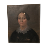 Oil on canvas portrait 19th