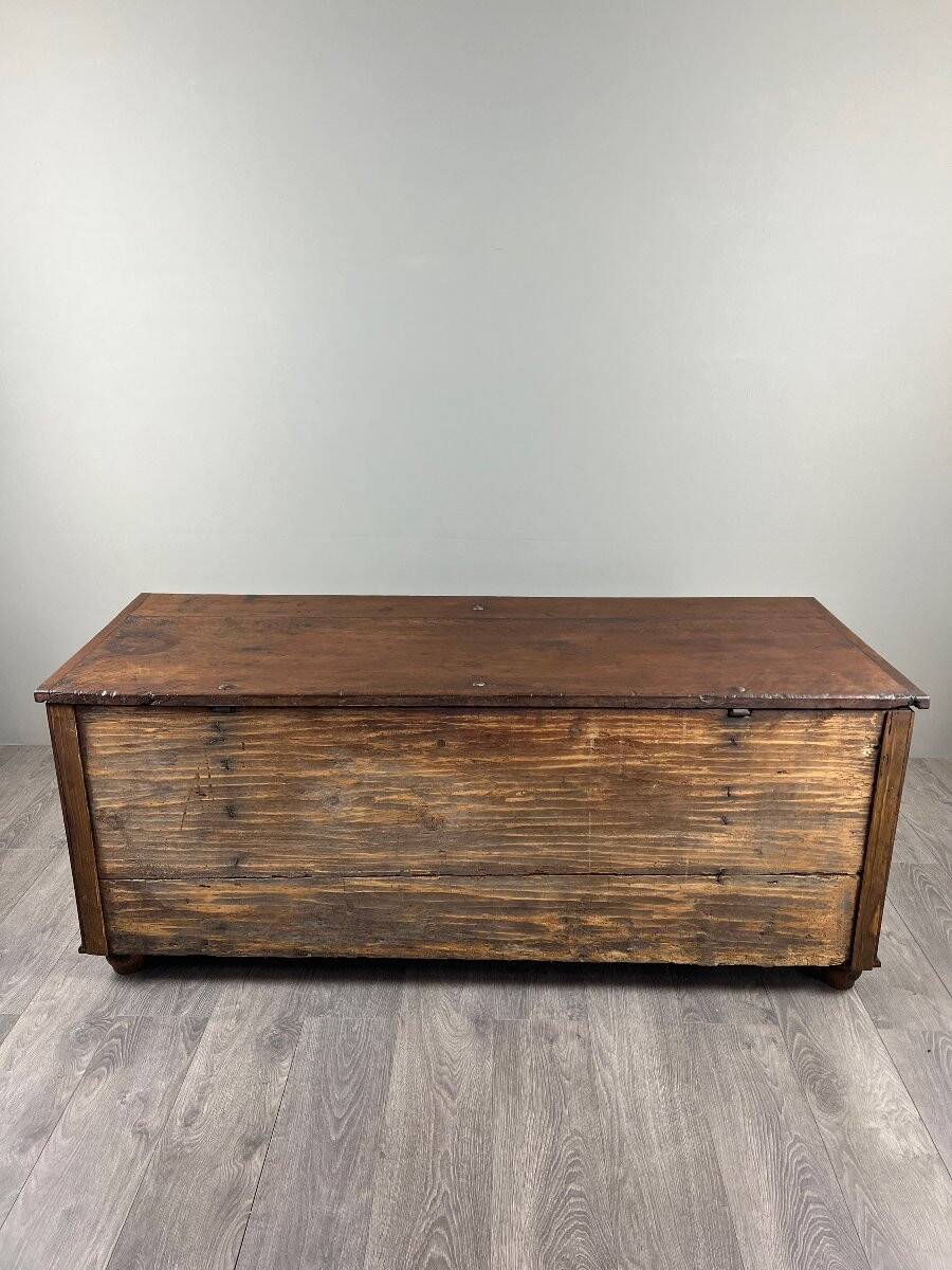 Large carved wooden chest, Renaissance style, 19th century