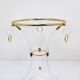 Table basse Tripode style Maison Jansen en lucite et métal doré