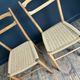 Pair of vintage chairs with rope, antique seating furniture