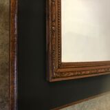 Miroir ancien biseauté noir 55x45cm