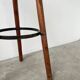 High tripod oak stool