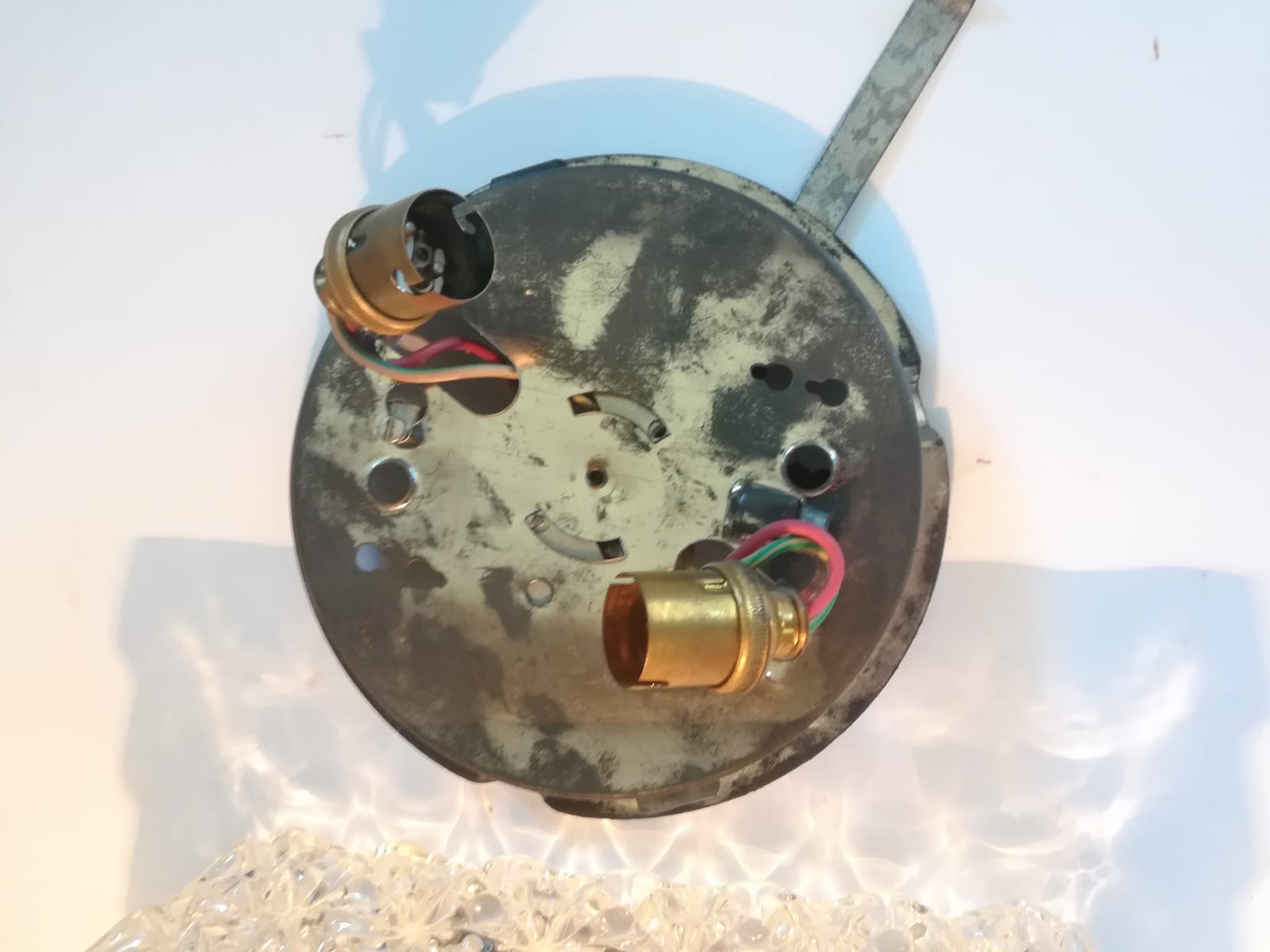 Cast glass ceiling lamp