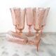 6 glasses vintage champagne flutes