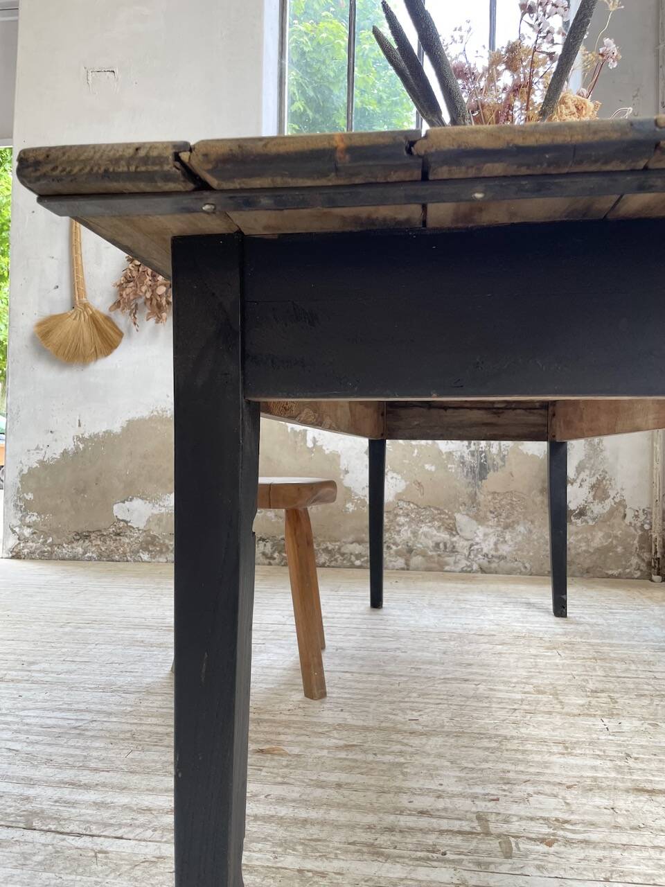 2m pine and oak farmhouse table