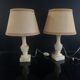 Pair of Vintage Alabaster Lamp with Lampshade