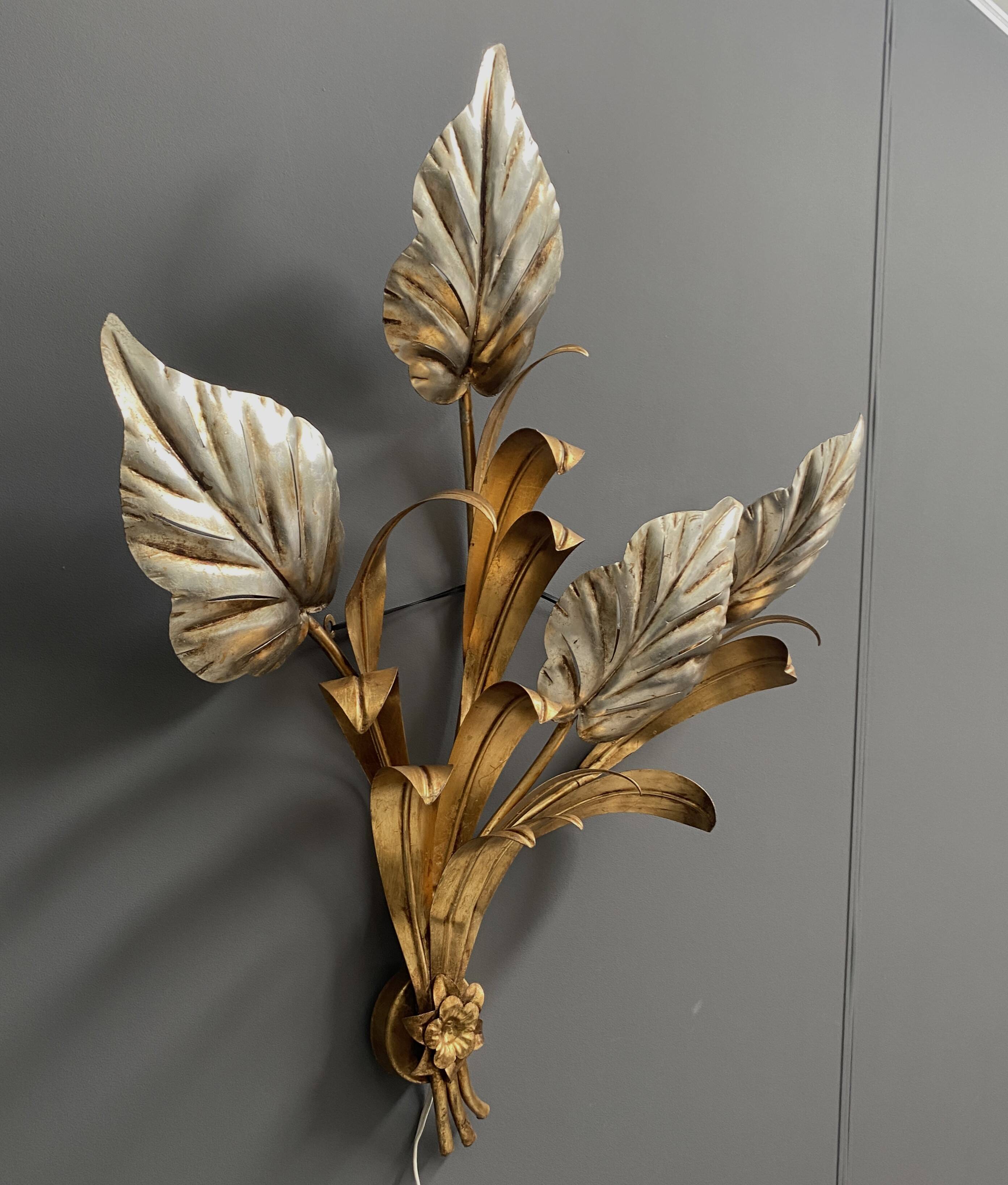 Hans Kögl large wall lamp Hollywood regency style 1970s