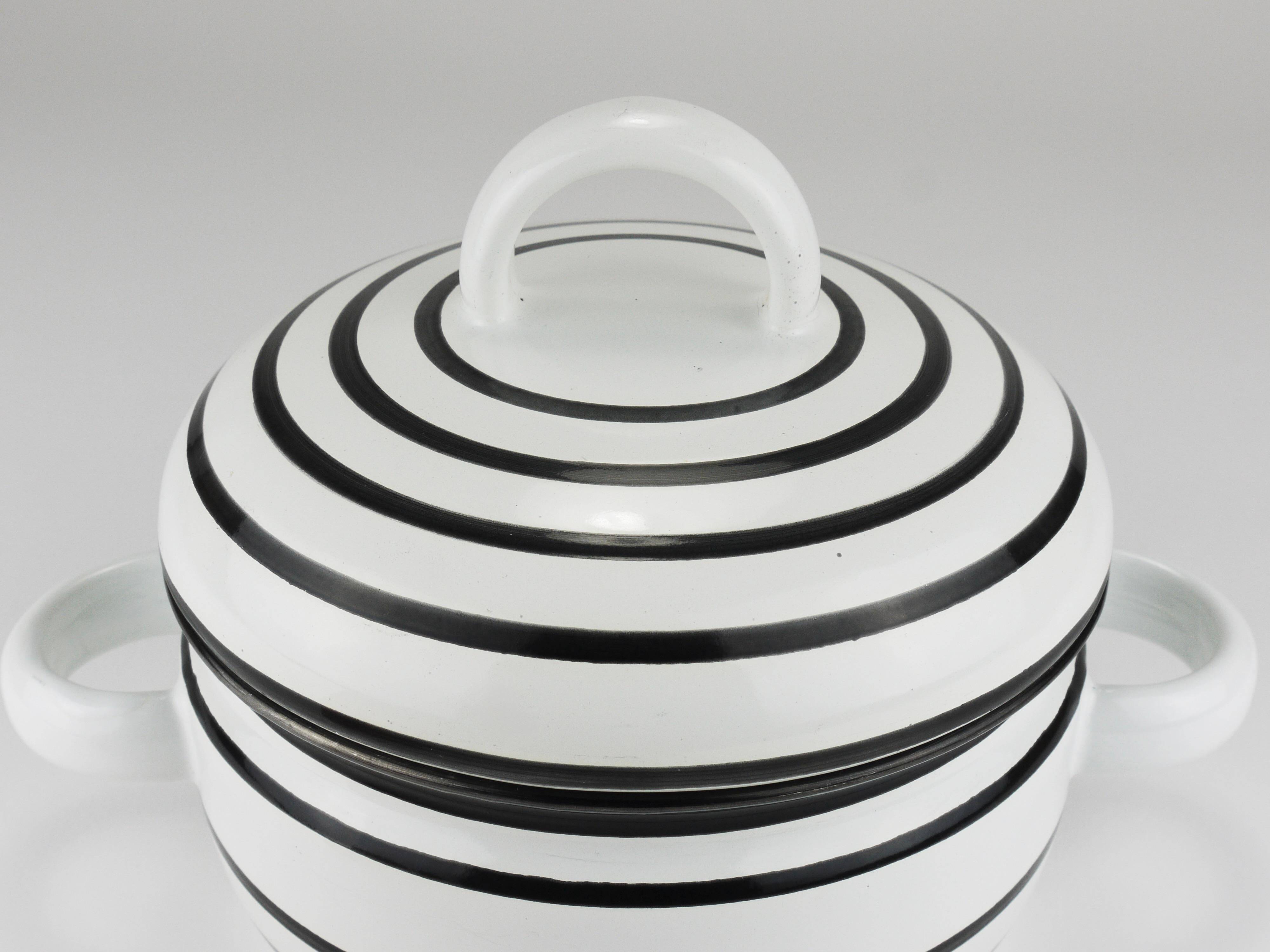 Enamelled pot carl aubock iii "culinar" with lid, ostovics vienna, austria, 1970s