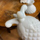 Pineapple bonbonnière in white opaline