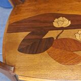 Table de salon art nouveau en marqueterie