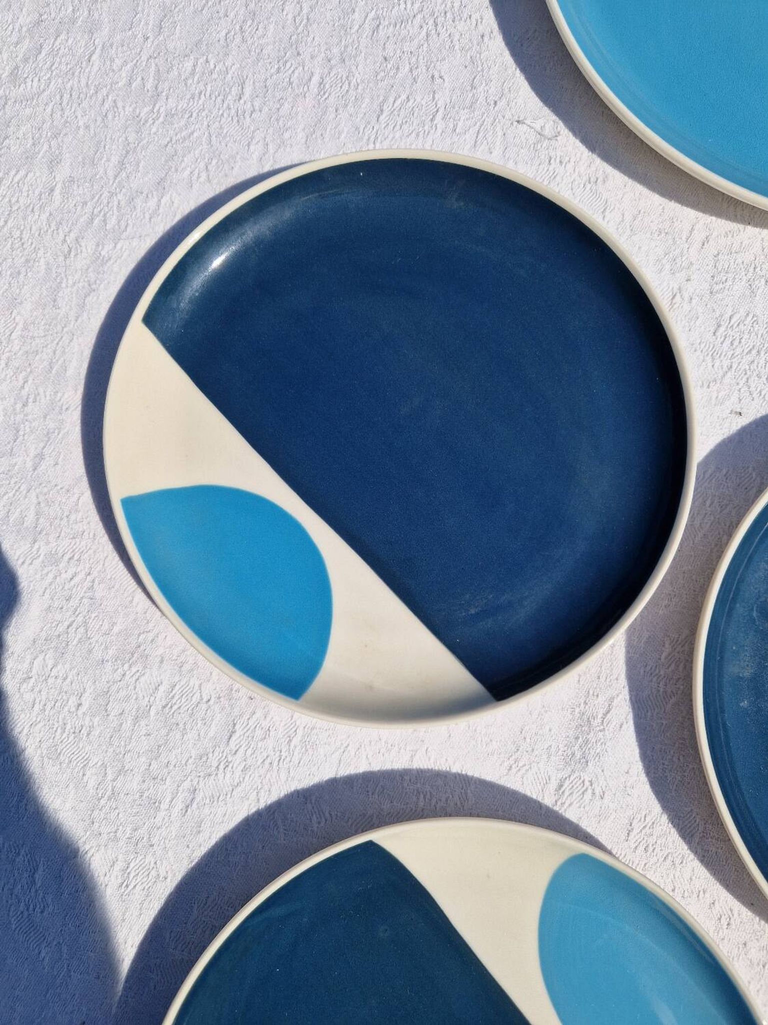 Set of 8 Plates and 2 Bowls Julie Goodwin Habitat Longitude Blue Stoneware Style