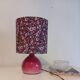 Vintage pink ceramic table lamp, Liberty flower lampshade