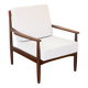 Scandinavian armchair in teak - Fabric, foams & straps: new