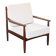Scandinavian armchair in teak - Fabric, foams & straps: new