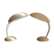 Pair of painted beige metal table lamps, 1930s