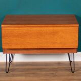 Table de lampe d'appoint console Tapley rétro en teck des années 1960 avec tiroir