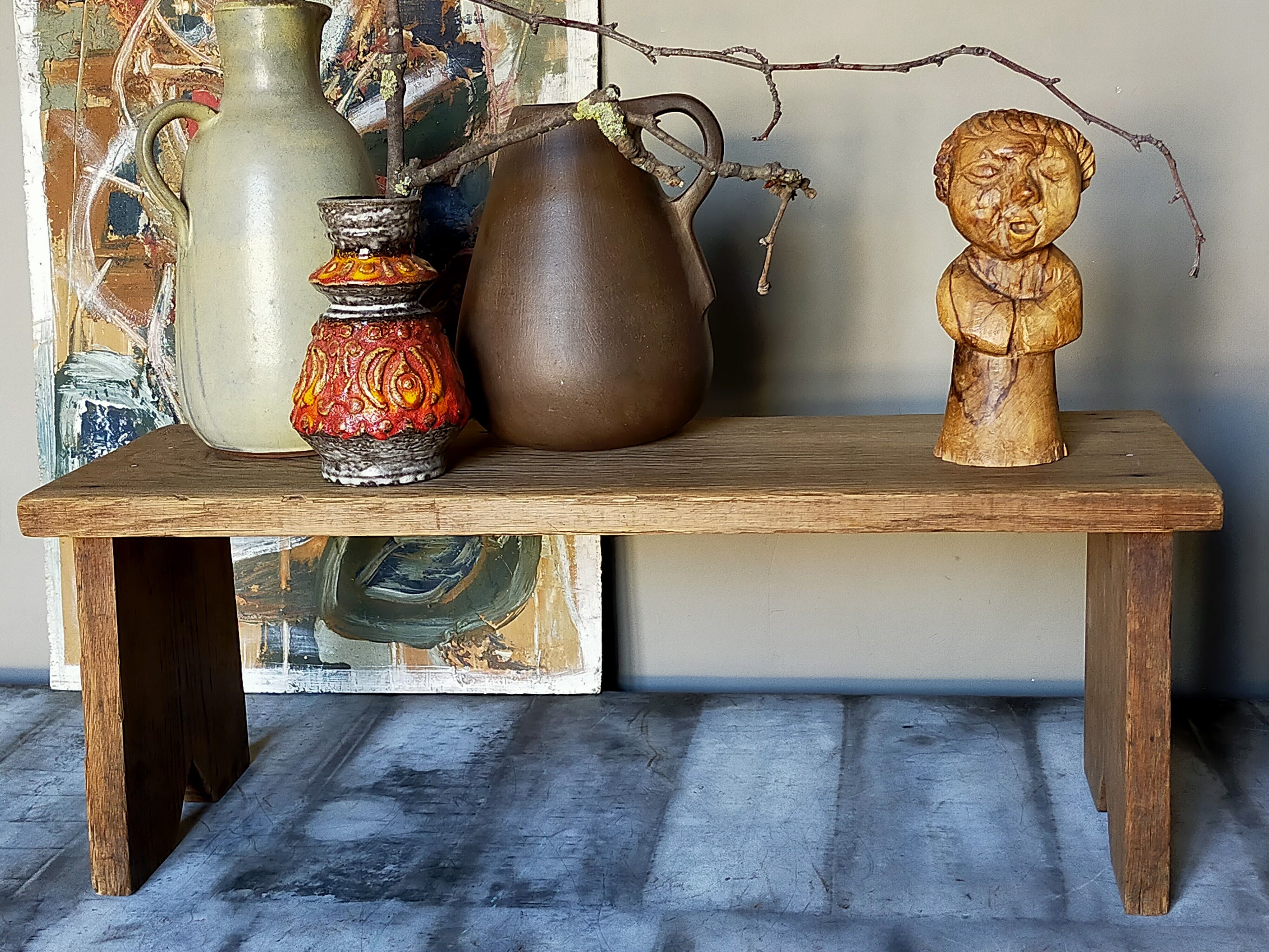 Booster bench Reconstruction in raw solid oak