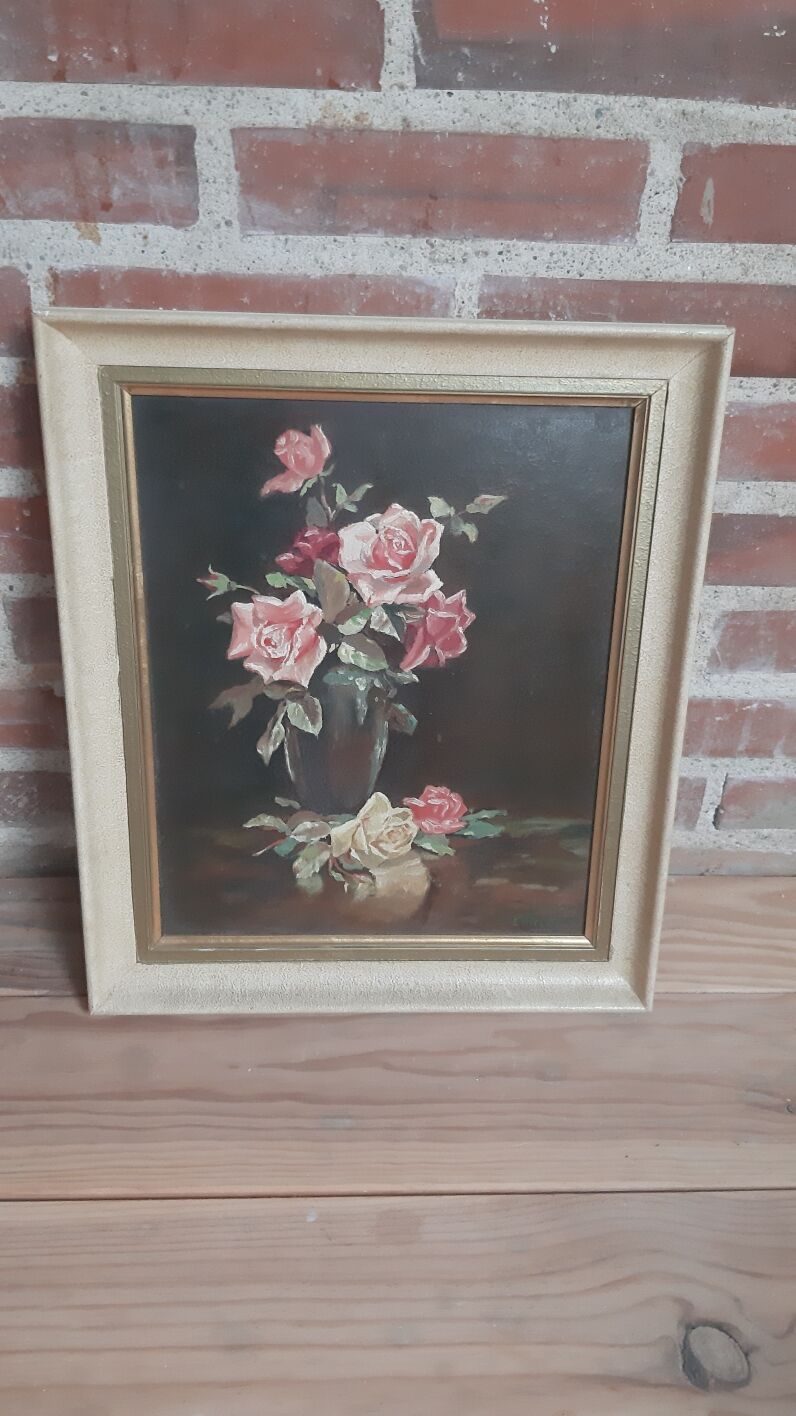 Tableau bouquet de roses