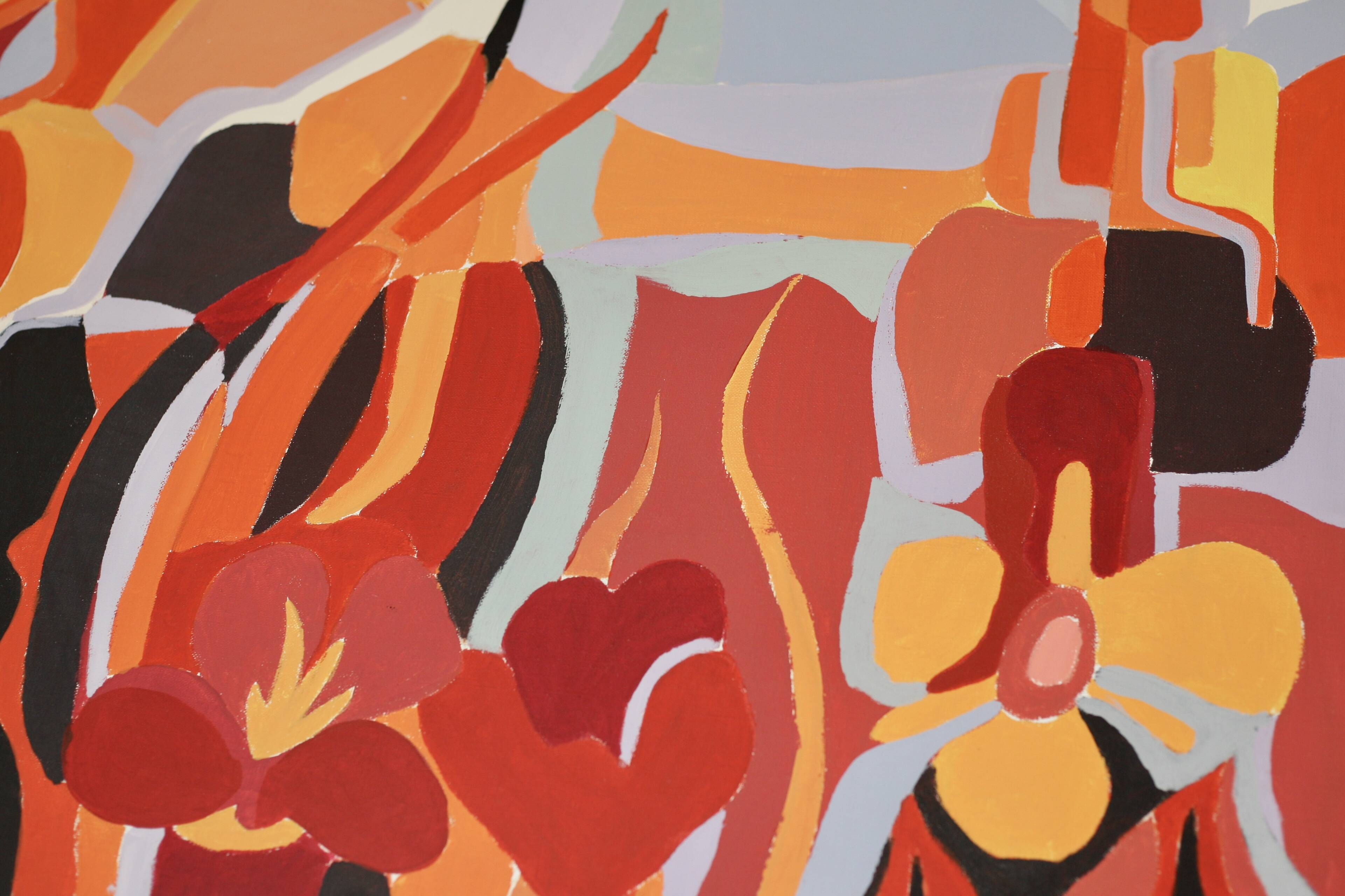 Psychedelic canvas, painting, 70s