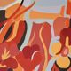 Psychedelic canvas, painting, 70s
