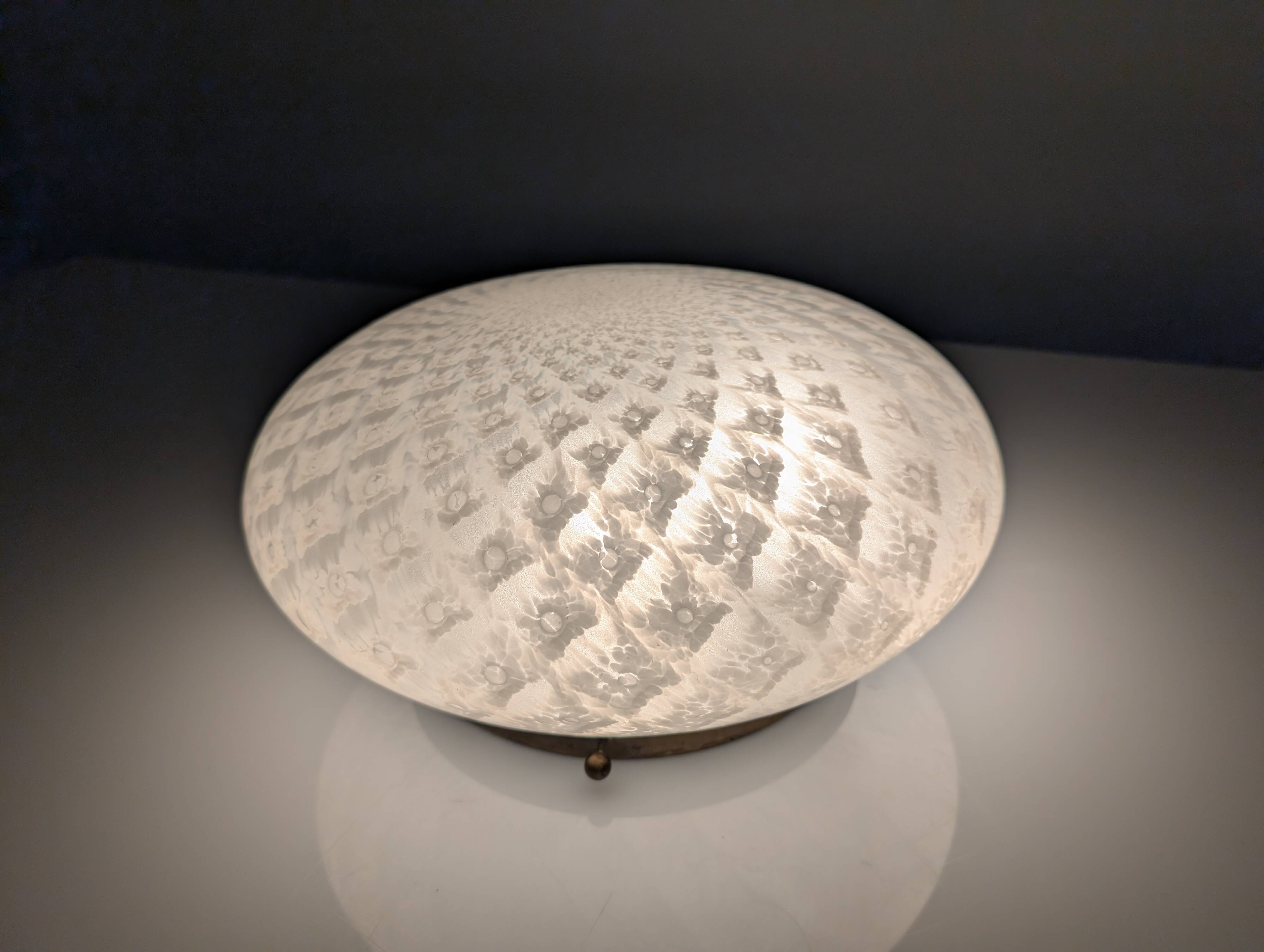 Murano Glass Ceiling Lamp, Italian Design 1960s