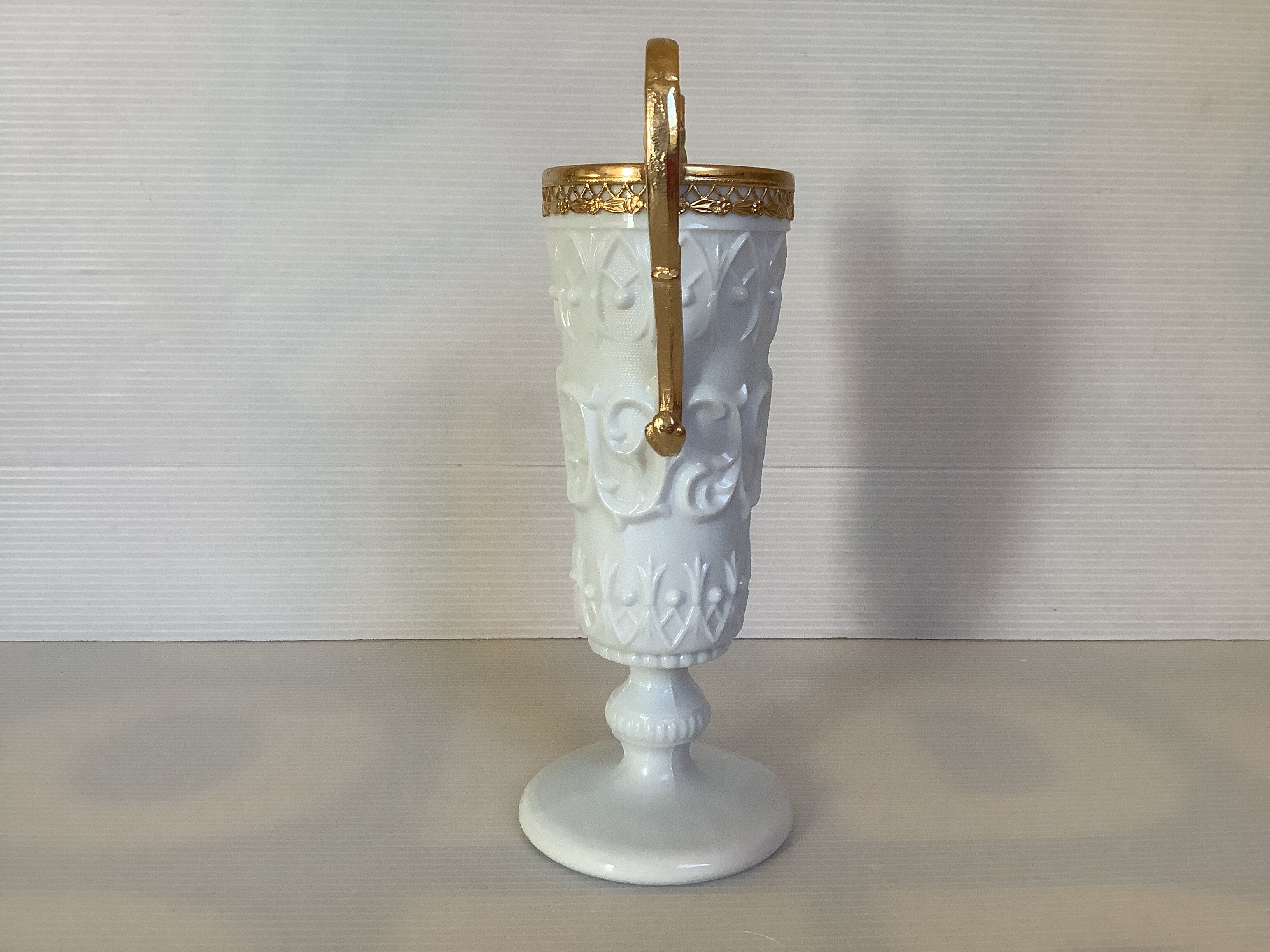 Opaline footed bowl vase from a fair