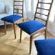 Set of 4 vintage Scandinavian chairs from the 1960s with ladder back.