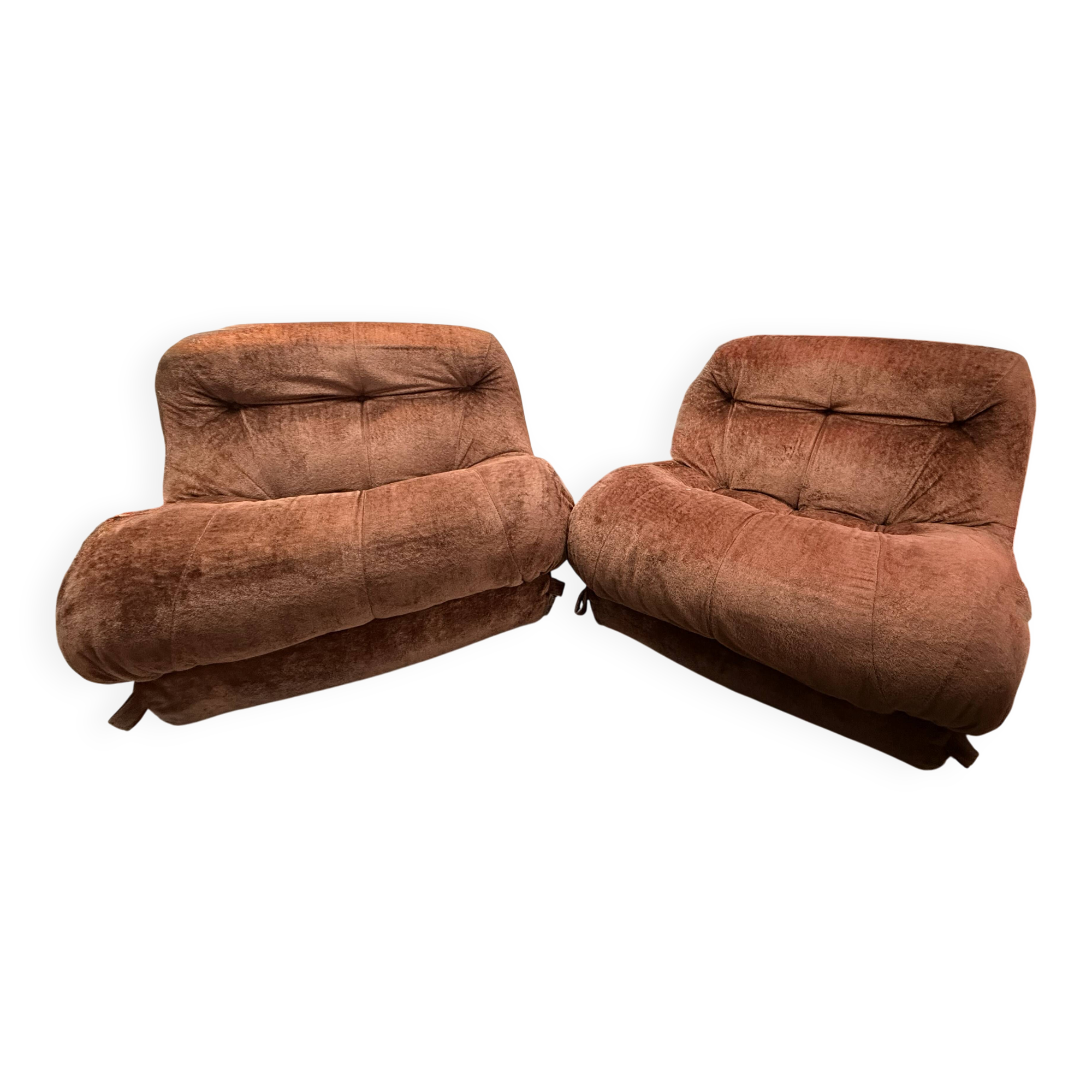2 modular armchairs Nuvolone by Rino Maturi for Mimo Padova, 70s