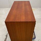 Meuble à Porte Tambour en Teck Par Kai Kristiansen Pour Feldballes