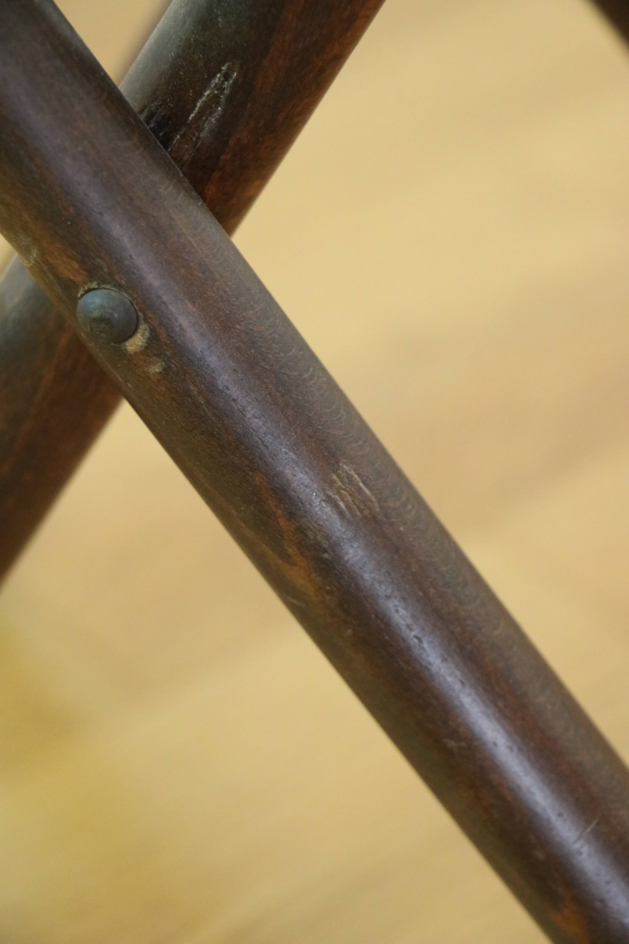 Solid wood folding stool