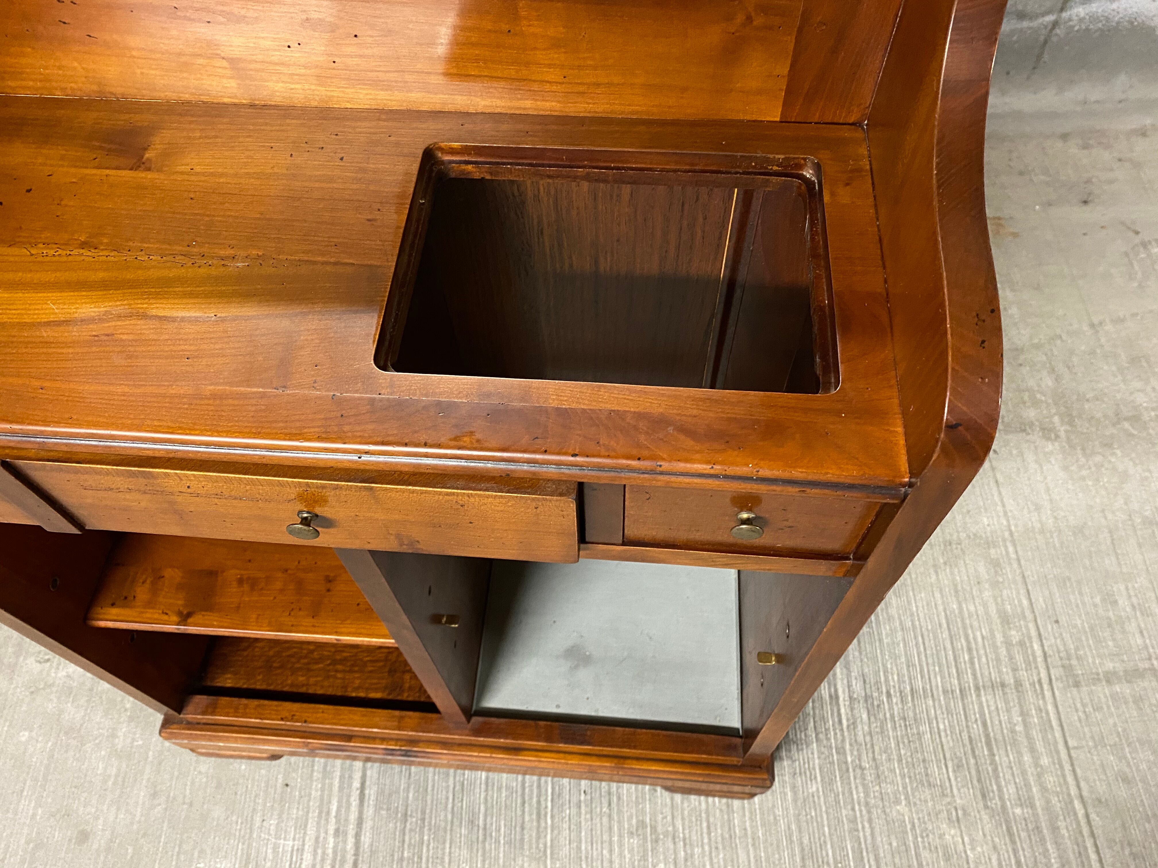 vintage 1970s walnut entrance locker room