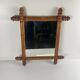 Wooden turned mirror in bamboo style, circa 1900-1930.