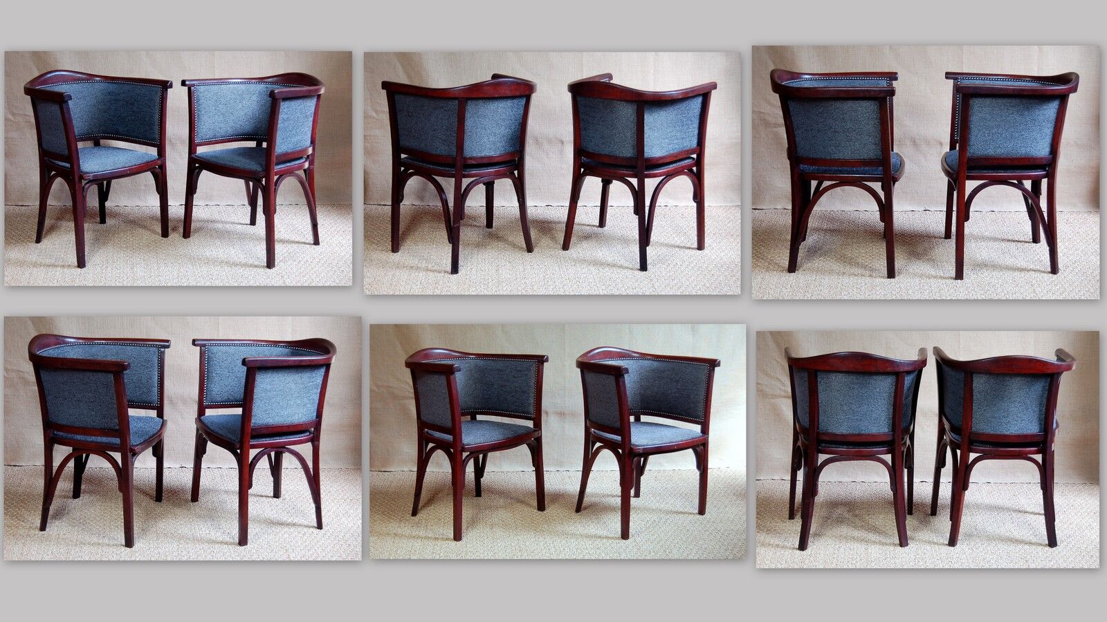 Paire de fauteuil bistrot Baumann 1930