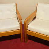 Scandinavian leather armchairs