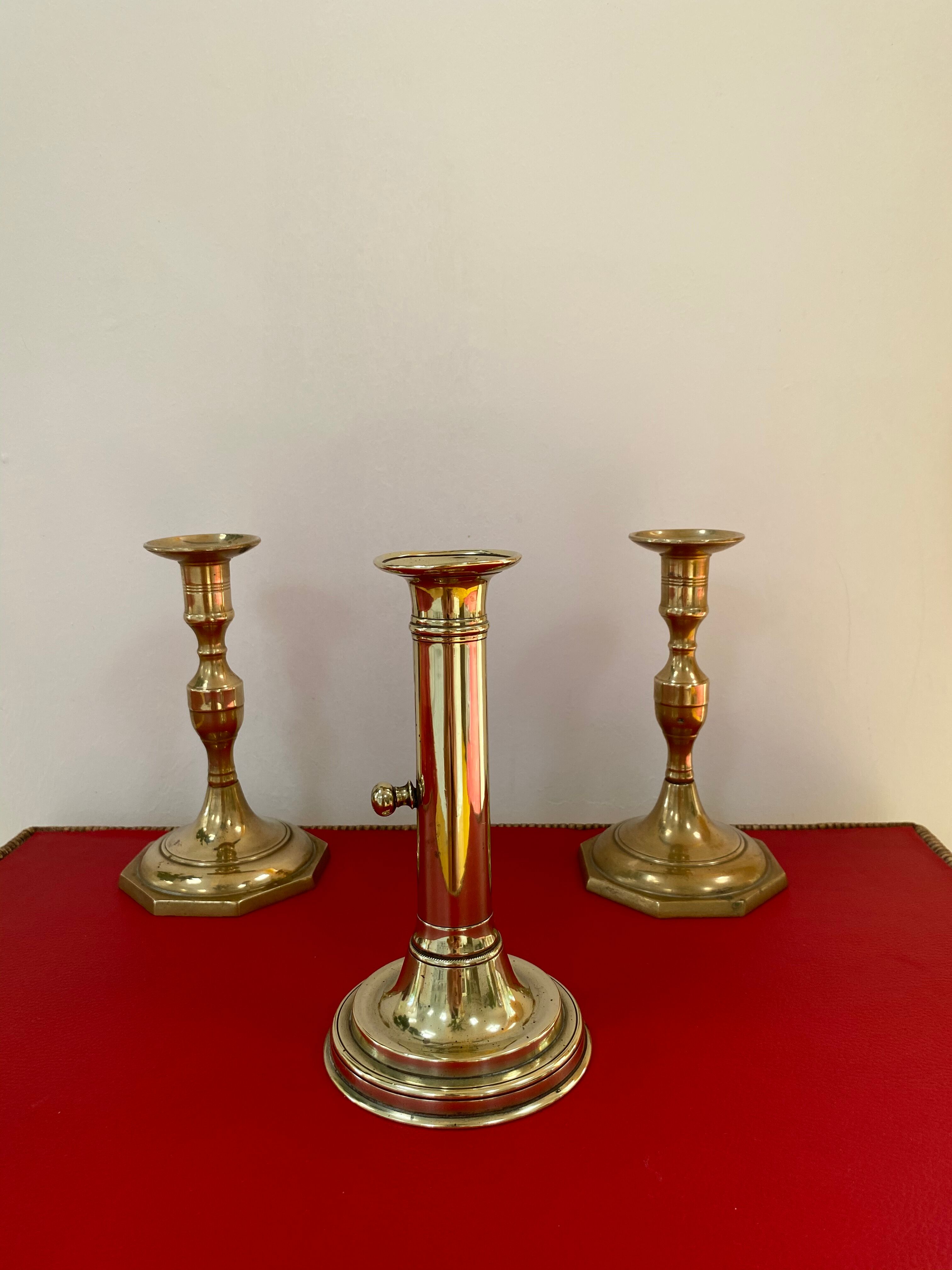 Brass candlestick candle holder