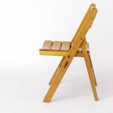 1 of 4 Vintage Folding Chair, 1950s–1960s German Design, Beech Wood