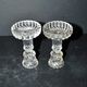 Portieux set of 2 toy molded glass candle holders - bamboo torso torches