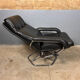 Unico Danish design chrome hocker leather  recliner