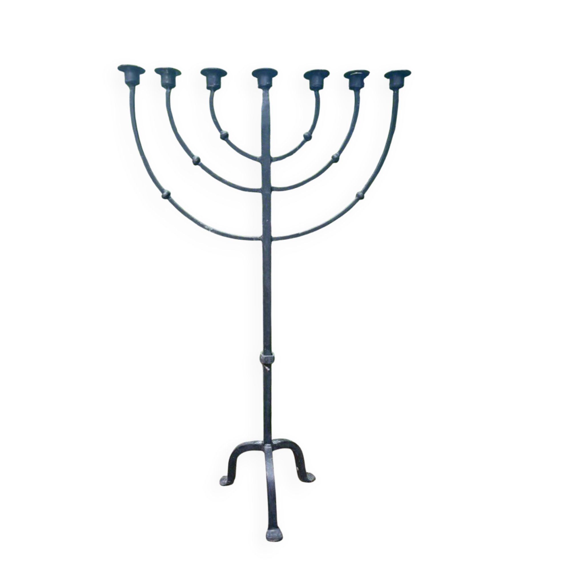 Wrought iron menorah