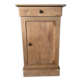 Bedside table or small storage unit in natural wood – country style