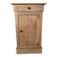 Bedside table or small storage unit in natural wood – country style