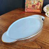 Vintage Porcelain Foie Gras Tray | Oval Duck/Swan Shaped Dish