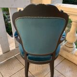 Duck blue convertible armchair
