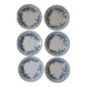 Set of 6 ironstone flat plates