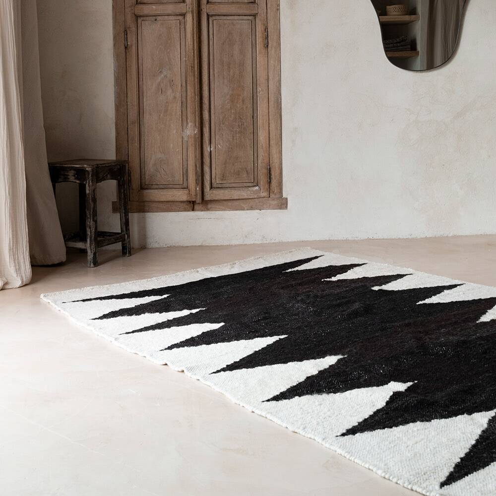 Argentinean rug 100% pure black wool