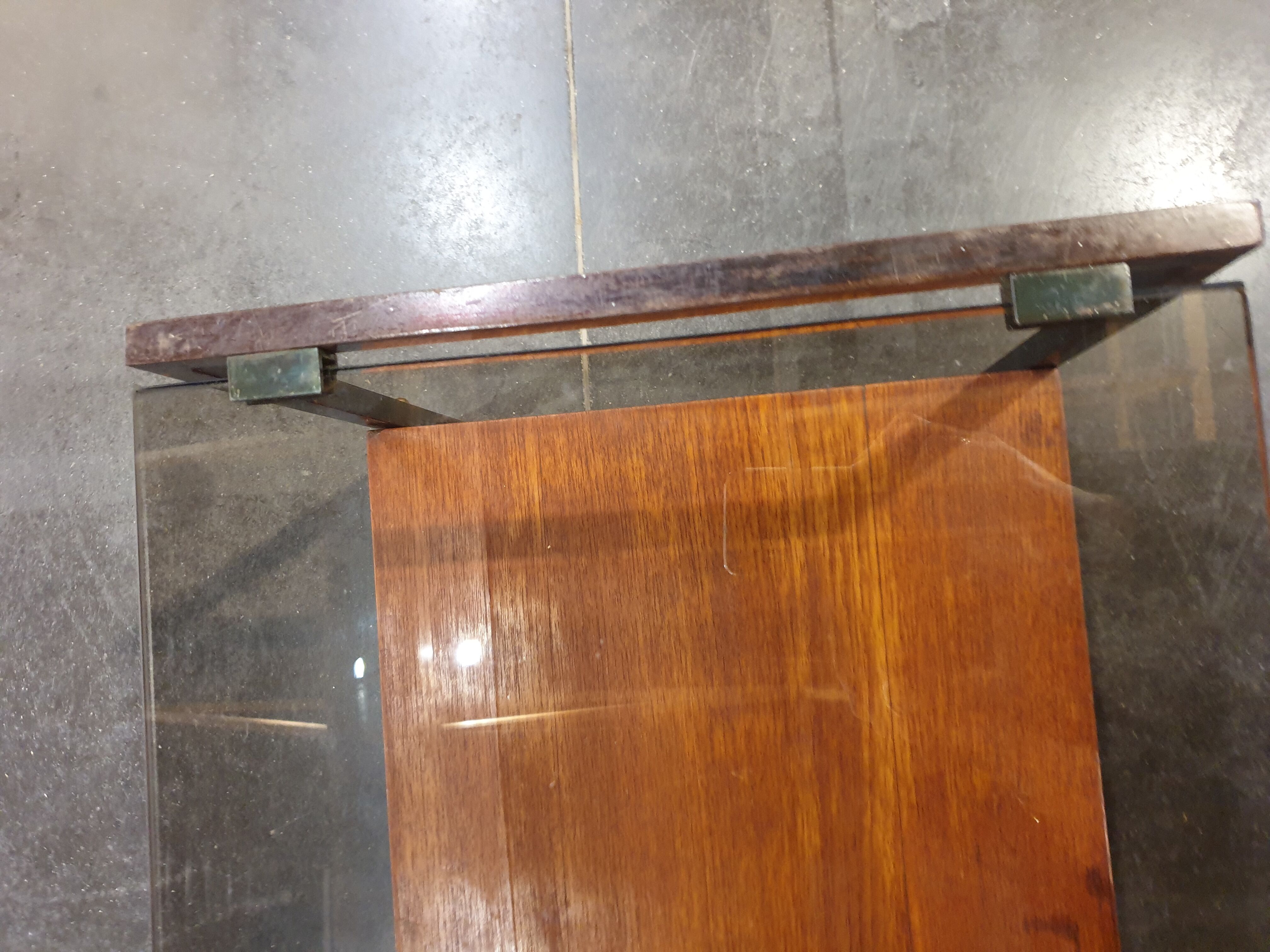 Table basse verre et bois