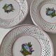 6 pierced dessert plates Portugal