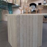 Vintage travertine coffee table from the 80s.