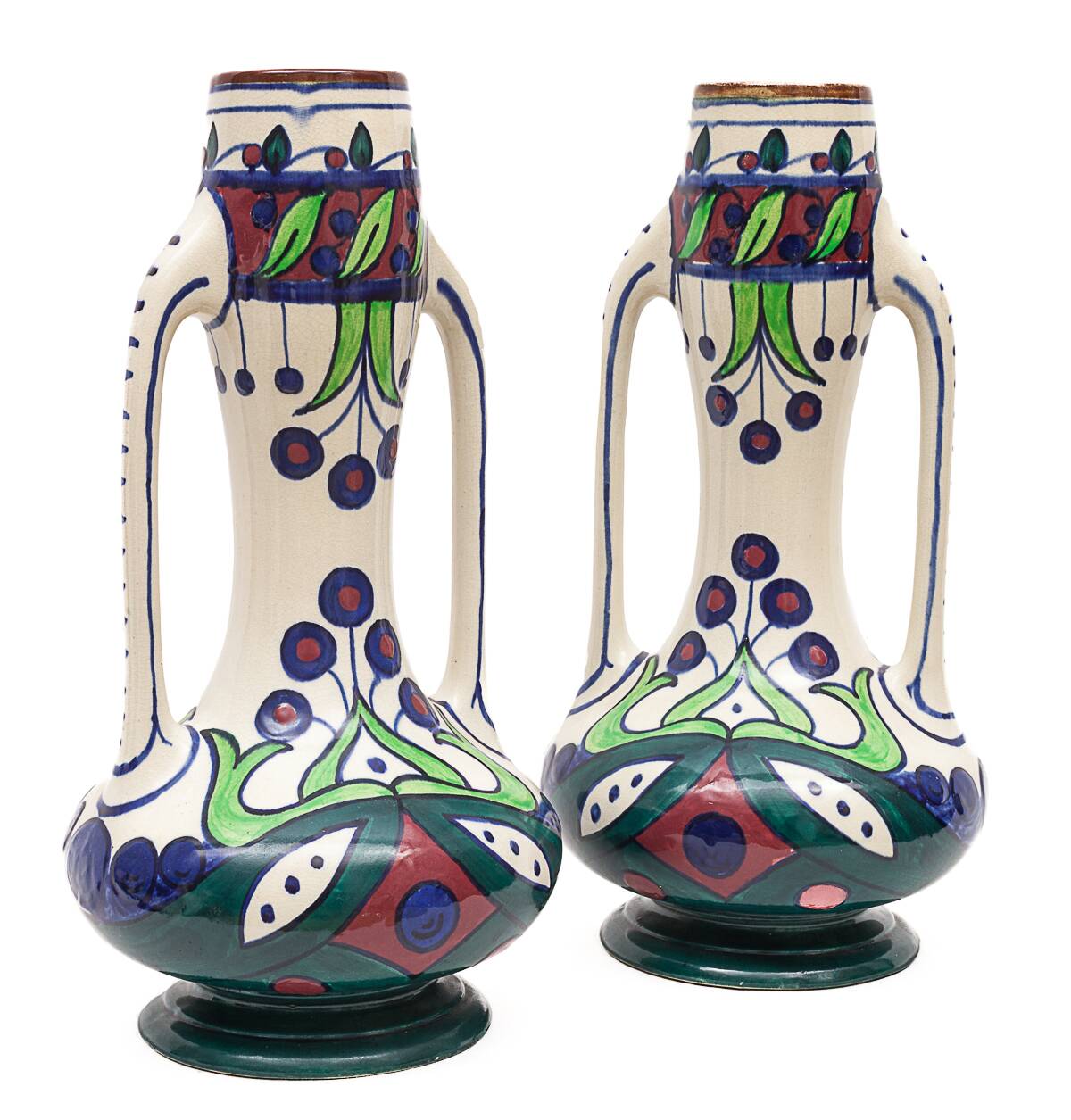 Pair of Art Nouveau vases