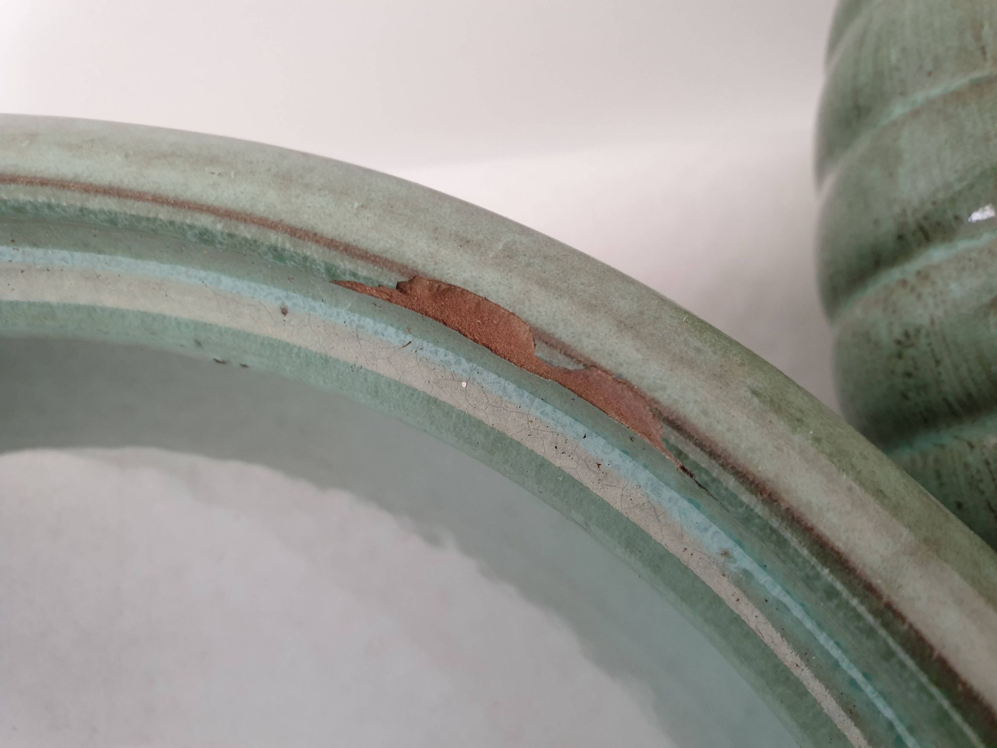 Set of 2 ceramic planters (plant pots) signed GPA made in France